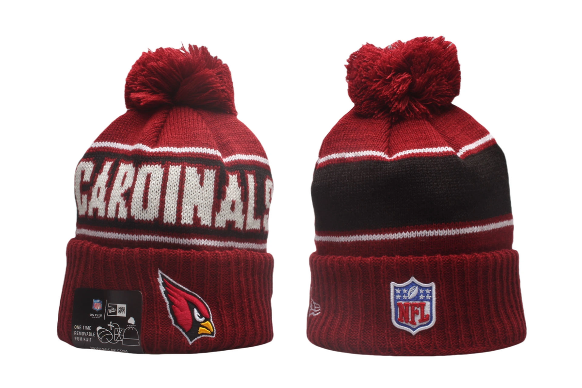 Arizona Cardinals Pom Pom Cuffed Knit Beanie