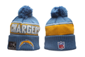 Los Angeles Chargers Pom Pom Cuffed Knit Beanie