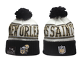 New Orleans Saints Pom Pom Cuffed Knit Beanie