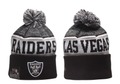 Las Vegas Raiders Pom Pom Cuffed Knit Beanie
