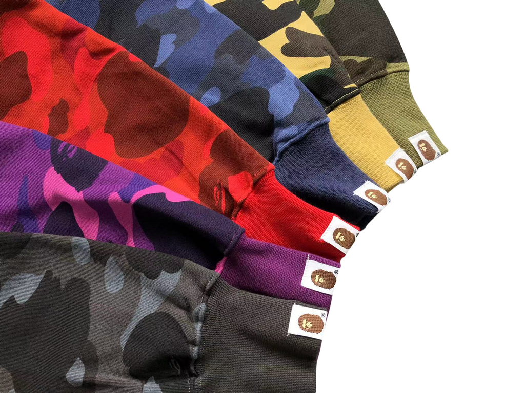 BAPE ABC Camo Shark Full Zip Hoodie Green Camo