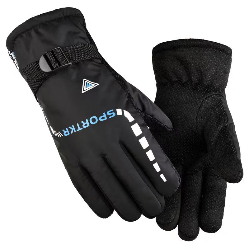 Warm Gloves Wholesale Men Winter Ski Fleece Thickened Electric Outdoor Sports Motorcycle Gloves Floor Supply