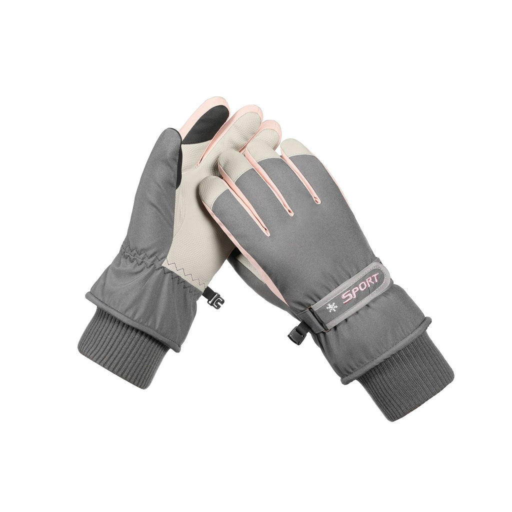 Winter New Ski Gloves Men Men Outdoor Cycling Touchscreen Warm Fleece Padded Gloves Waterproof Non-slip